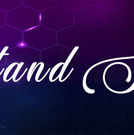 The words "Stand Still" written in white on a purple background